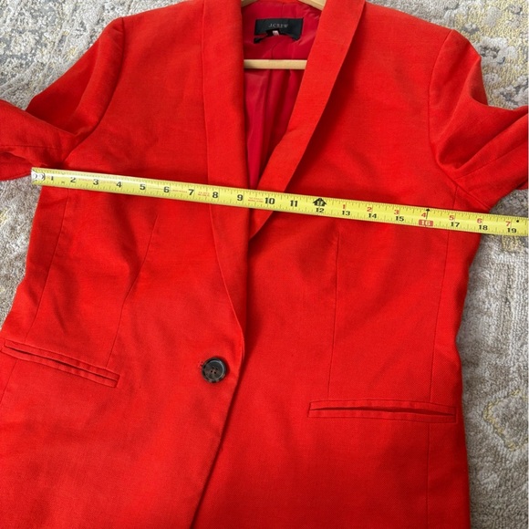 J. Crew Parke Red Linen Blazer - Picture 8 of 10